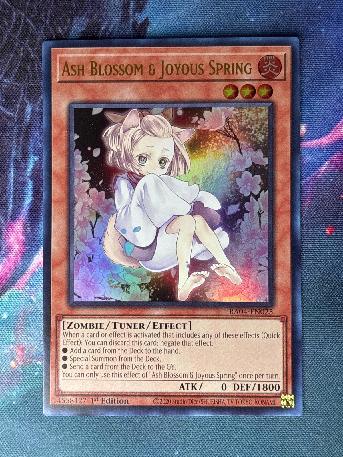 YuGiOh Ash Blossom & Joyous Spring Ultra Rare Alt Art NM RA04-EN025