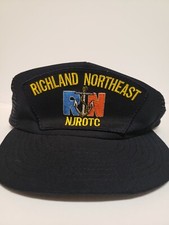 Richland Northeast NJROTC HAT CAP Navy JROTC Trucker Snapback Made in USA Blue