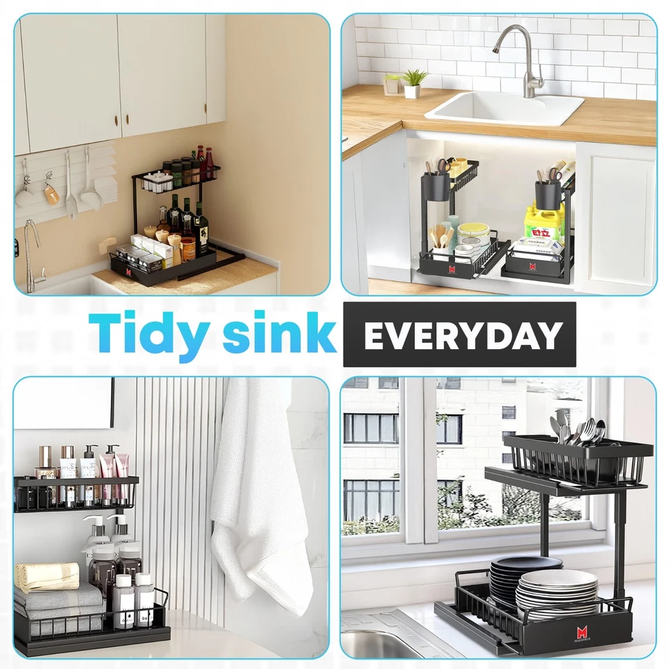 Optimize Every Inch! set of 2 Under-Sink Storage for Tight Spaces & Easy Access - Image 4 of 4
