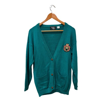 VTG 80's Rainbow Ridge Ramie Blend Green Long Sleeve Button