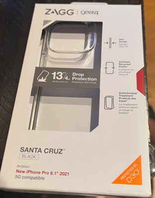 Gear4 ZAGG Santa Cruz Series Hard Case for iPhone 13 PRO (6.1'') - CLEAR/Black