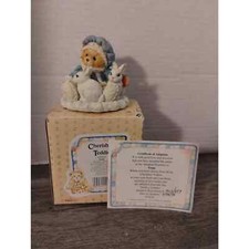 Cherished Teddies SONJA 1994 "Holiday Cuddles" 622818 Bear with Bunnies