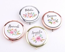 Personalized Compact Mirror Bachelorette Bridesmaid Mother's Gift for Her