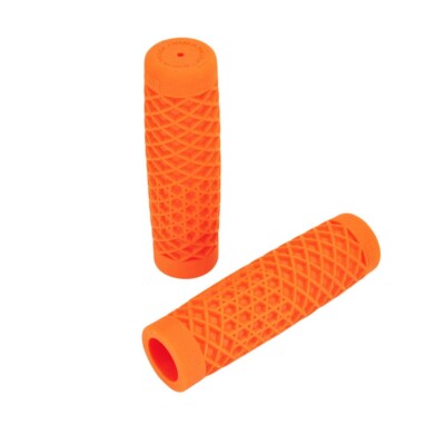 ODI Vans Waffle Pattern 1'' Motorcycle Grips, ORANGE, Harley V-Twin Made in USA