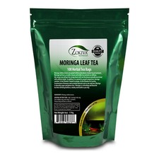 Moringa Tea Bags Mega Pack 100 Organic All-Natural - Caffeine-Free Herbal Tea