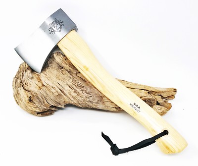 Prandi Camp Hatchet Axe Yankee Italy Polished Carbon Steel Hickory Handle 4306C