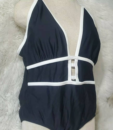 NWT XXL New York & Company Eva Mendes One Piece Swimsuit Swimwear Beach Bathing - Picture 5 of 10