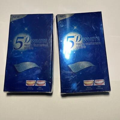 5D White Teeth Whitening Strips 28 Pouches (56 Pairs)