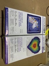 WonderArt Wonder Art Shaggy Latch Hook Kit Sealed Rainbow Heart, Unicorn Bundle