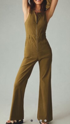 NWOT Anthropologie The Naomi Workwear Jumpsuit by Maeve In Olive Size 4