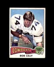 Bob Lilly Signed 1975 Topps Dallas Cowboys Autograph