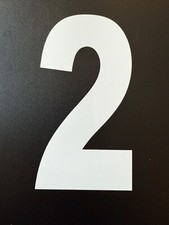 50 - 5" Vinyl Adhesive White Indoor/Outdoor Number 2
