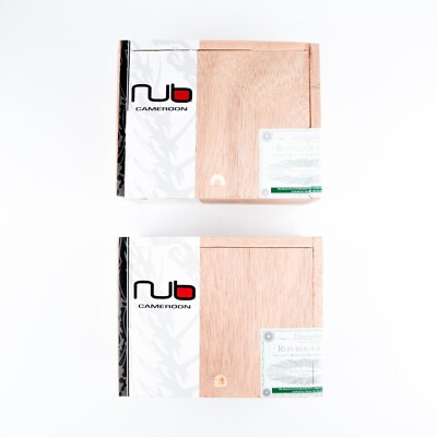 Lot of 2 Nub Cameroon 460 Empty Wood Cigar Box 6.25'' x 5'' x 4''