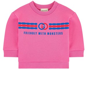 Nuevo con etiquetas 100% Auténtico Gucci Bebé Gráfico Sudadera Rosa de  amistad con monstruos 12/18M | eBay