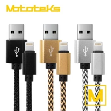 3 Pack USB-A Apple Cable Charging Cord 6ft 2m iPhone Charger Nylon Braided