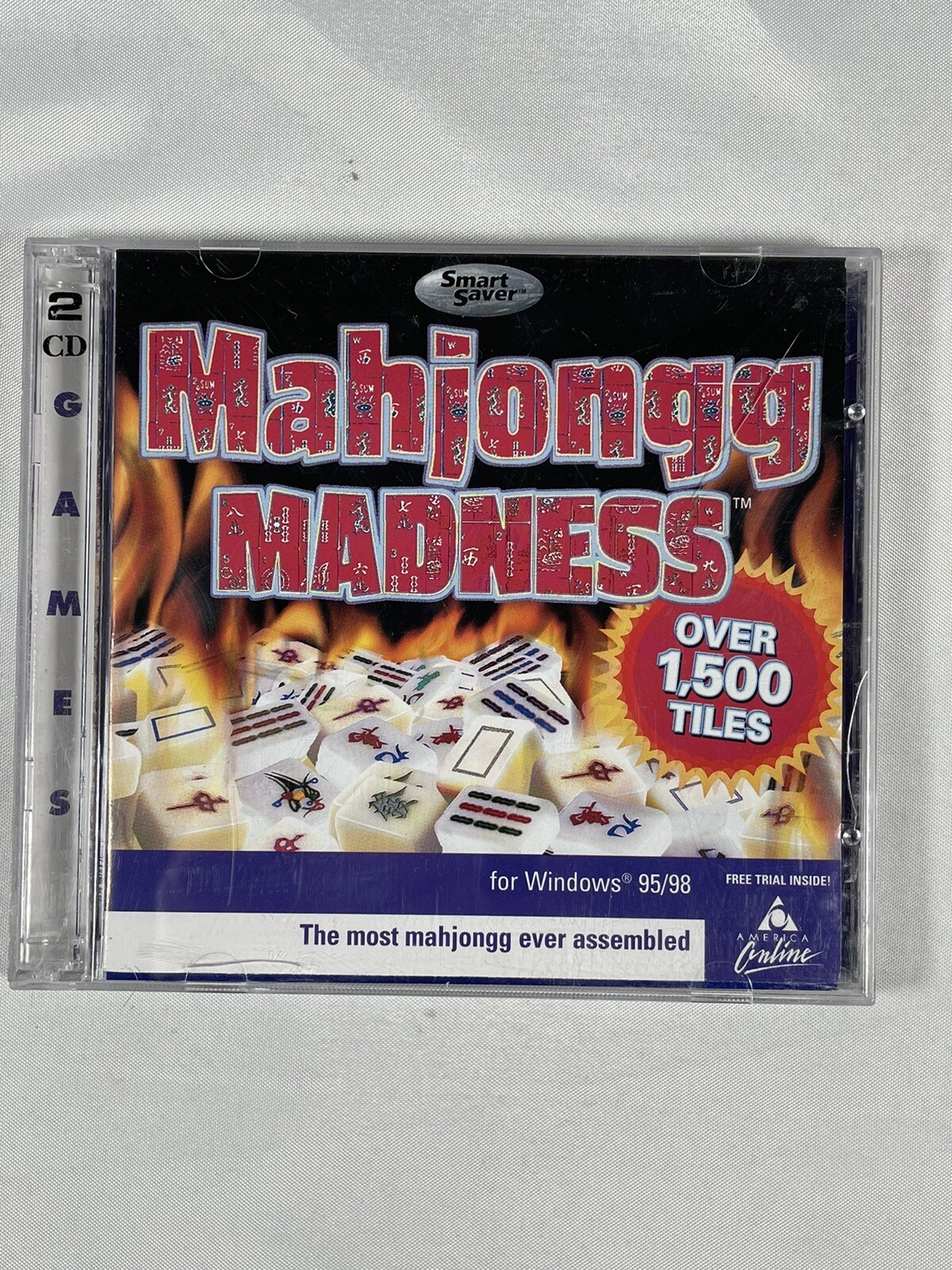 Mahjongg Madness PC CD-ROM Game America Online 1999 TLC Multimedia ...