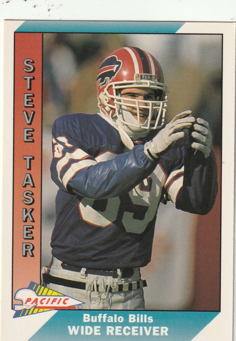 FREE SHIPPING-MINT-1991 Pacific Steve Tasker #32 BILLS PLUS BONUS CARDS