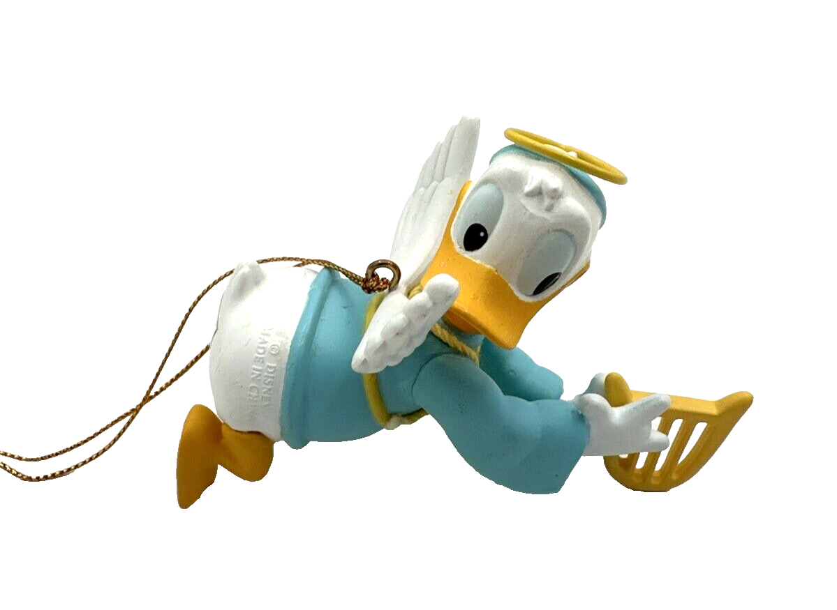 Disney DCA Donald Duck Flying Angel Christmas Ornament #003906 With Box Vintage