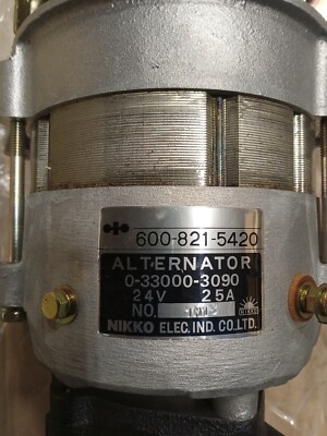 NIKKO オルタネーター 0-33000-3710 24V 本体 Nikko 0-33000-3090 alternator 25 amp 24V Komatsu 600-821-5420 new