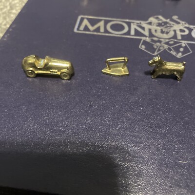Monopoly Deluxe Edition 12 GOLD TONE Movers Pieces Replacement