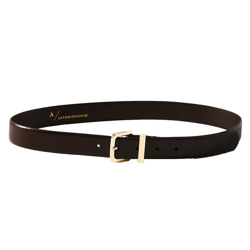 Anthropologie Grommet Moto Belt Chocolate Brown Sz Small | eBay