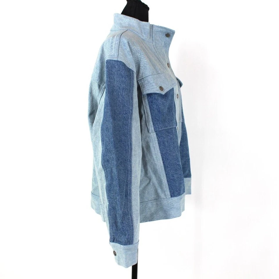 Conjunto Active Dos Tonos Panel Detalle Clásico Medio Lavado Azul Denim Chaqueta Camionero XL Foto 2 de 4