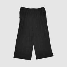 Eileen Fisher Women Black Vintage Stretch Wide-Leg Cropped Pants Plus Sz 1X