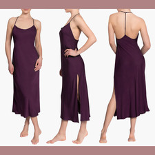 NWD $155 Everyday Ritual Sloan T-Back Midi Dress Plum [ SZ Small ] #6154