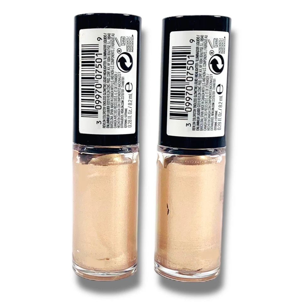 Revlon Colorstay Endless Glow Liquid Highlighter 001 Citrine (Lot of 2) - Image 2 of 3