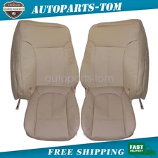 Front Replacement Leather AC Seat Cover Tan For 2011-2016 Ford F250 F350 Lariat