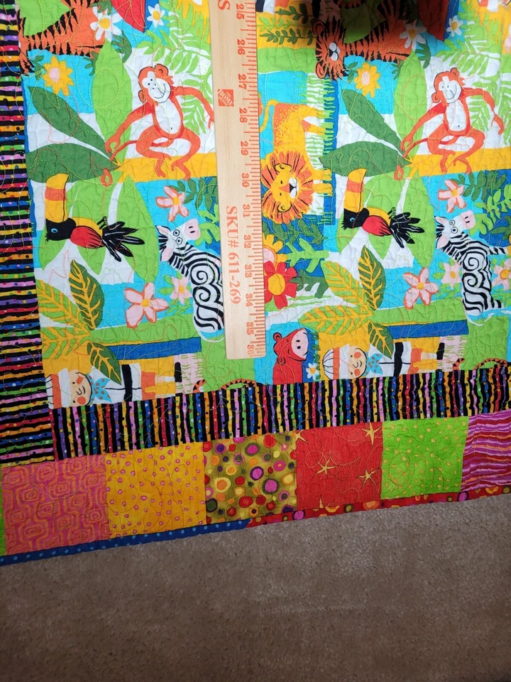 Edredón Infantil Lazo Edredón Manta Animal Safari Casero 42" x 41" Foto 3 de 4