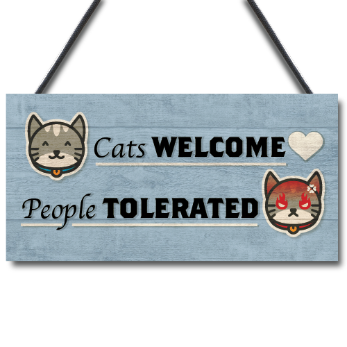 Cat Signs For Home Funny Cat House Sign Gate Door Plaque Pet Animal