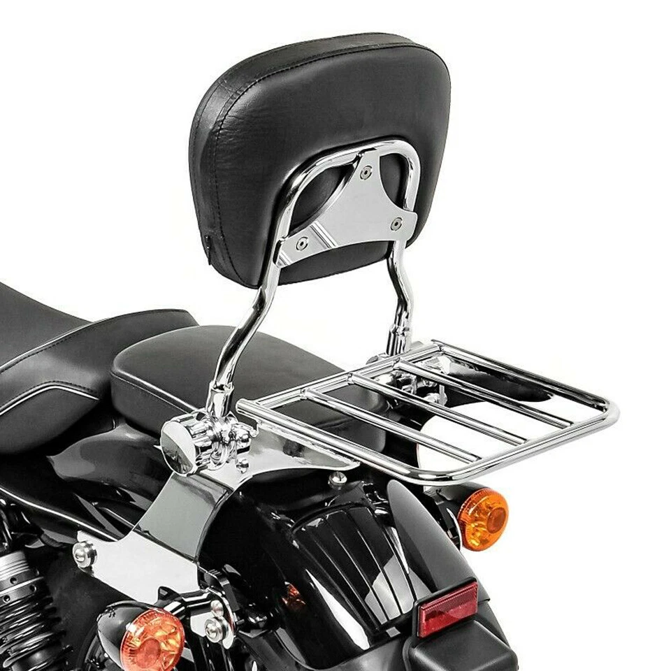 Backrest Sissy Bar with Rack For Harley Dyna Low Rider Super Glide FXD 2006-2018 Foto 4 de 4