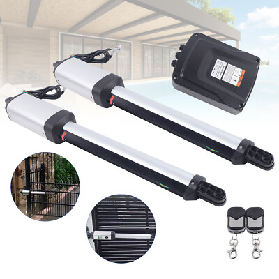 700lb Heavy Duty Electric Automatic Gate Opener Dual ARM Swing 2 Remote Control