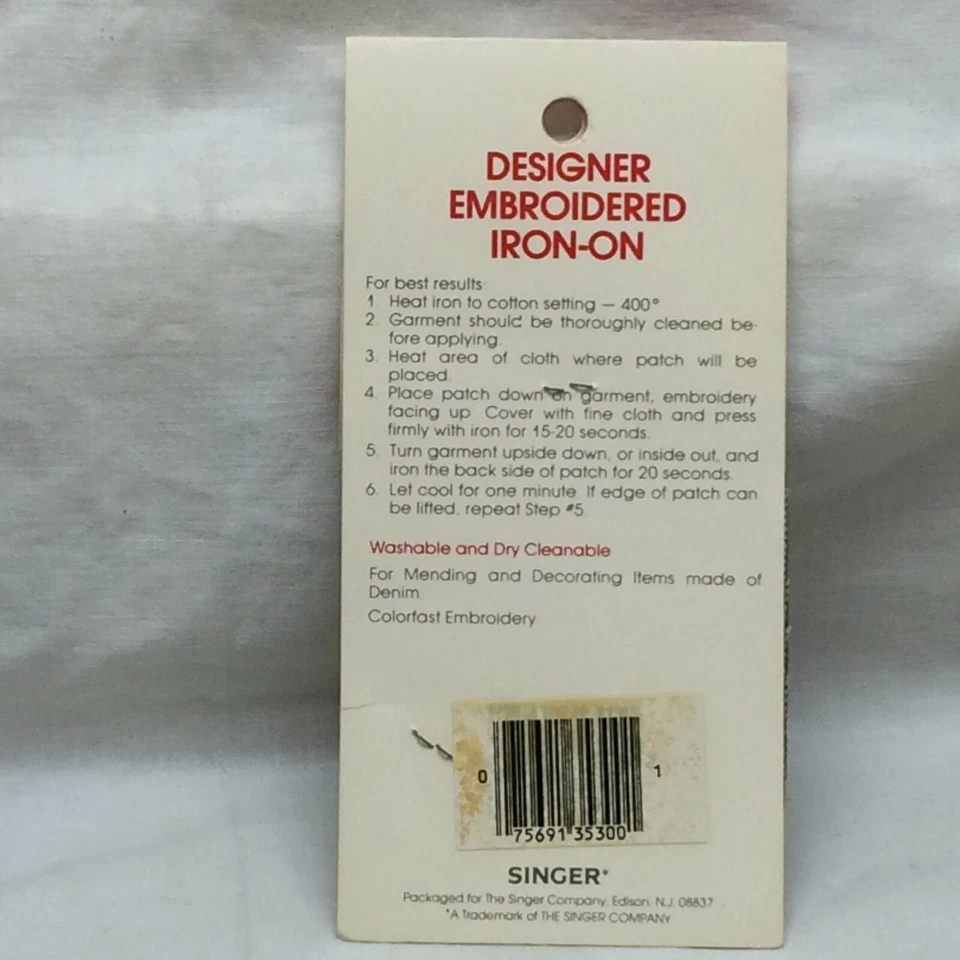 Vintage Singer Embroidered Iron On Patch "Foxy" - Image 4 of 4