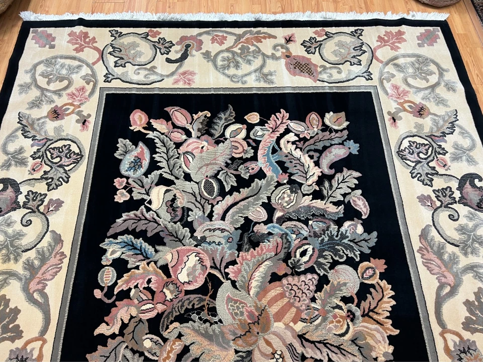 8' x 10'8" Karastan Modern Design Oriental Rug - Black - Full Pile - Image 3 of 4