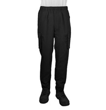ChefsCloset Men's Cargo 6-Pocket Chef Pant - Black