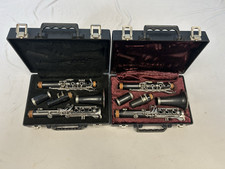 LOT OF 2 VERY NICE ARMSTRONG USA MODEL 4001 CLARINETS  MPIECES  CASES