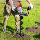 1500W Electric Post Hole Digger 5.71" Earth Auger Bit with Extension Bar