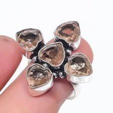 Morganite Heart Shape Gemstone Ring Handmade Birthday Gift Jewelry 5.25" FR 1886