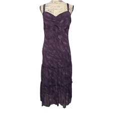 Vtg Y2K Babydoll Tiered Dress Size 14 Fairy Grunge Dainty Whimsigoth READ