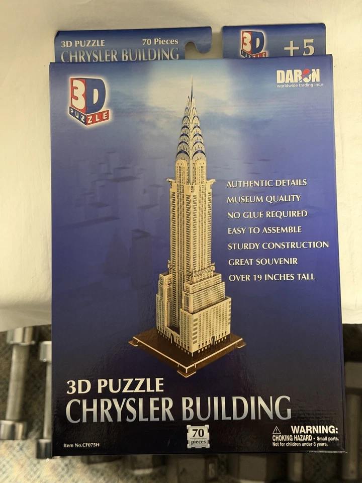 Art Deco NY  Radiator  Chrysler Building 3D Puzzle New in Box 70 Pcs - Image 3 of 4