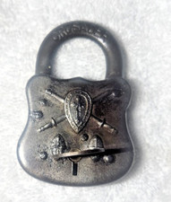 Vintage Lock Antique Padlock Crusader With Em...