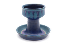 KMK Kupfermühle Viola Kerzenhalter Kerzenständer aus Keramik Vintage H 11 cm