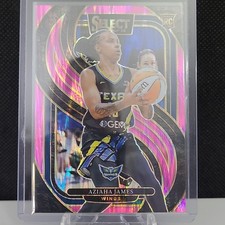 Panini 2025 WNBA Prizm Pink Flash Rookie Aziaha James #174 Premier Level
