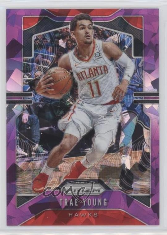 2019-20 Panini Prizm Purple Ice Prizm 49/149 Trae Young #31 lb9