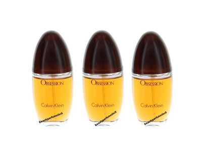 Lot of 3 - OBSESSION Calvin Klein Women 0.5 oz 15 ml Eau de Parfum Spray MINI