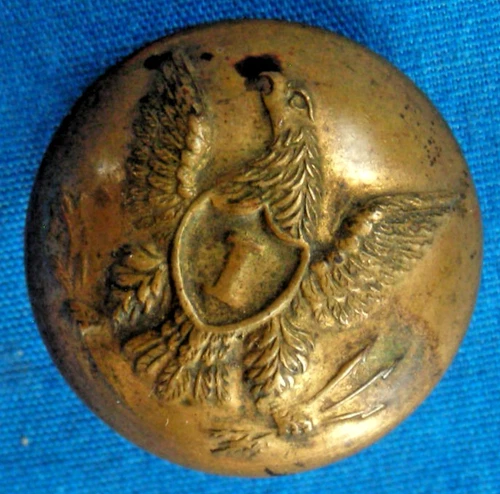 ANTIQUE CIVIL WAR "I" UNION INFANTRY NON-DUG BUTTON NO BACKMARK