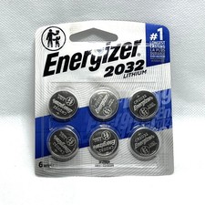 Energizer 2032 Batteries 6 Pack , 3V Lithium Coin Batteries