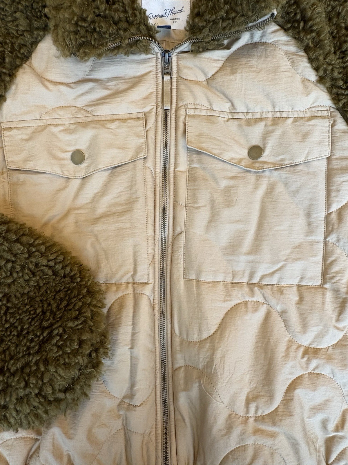 Universal Thread Brown Fleece Jacket Large Women's - image 2